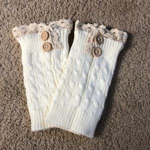 Lace Ruffle Boot Cuffs